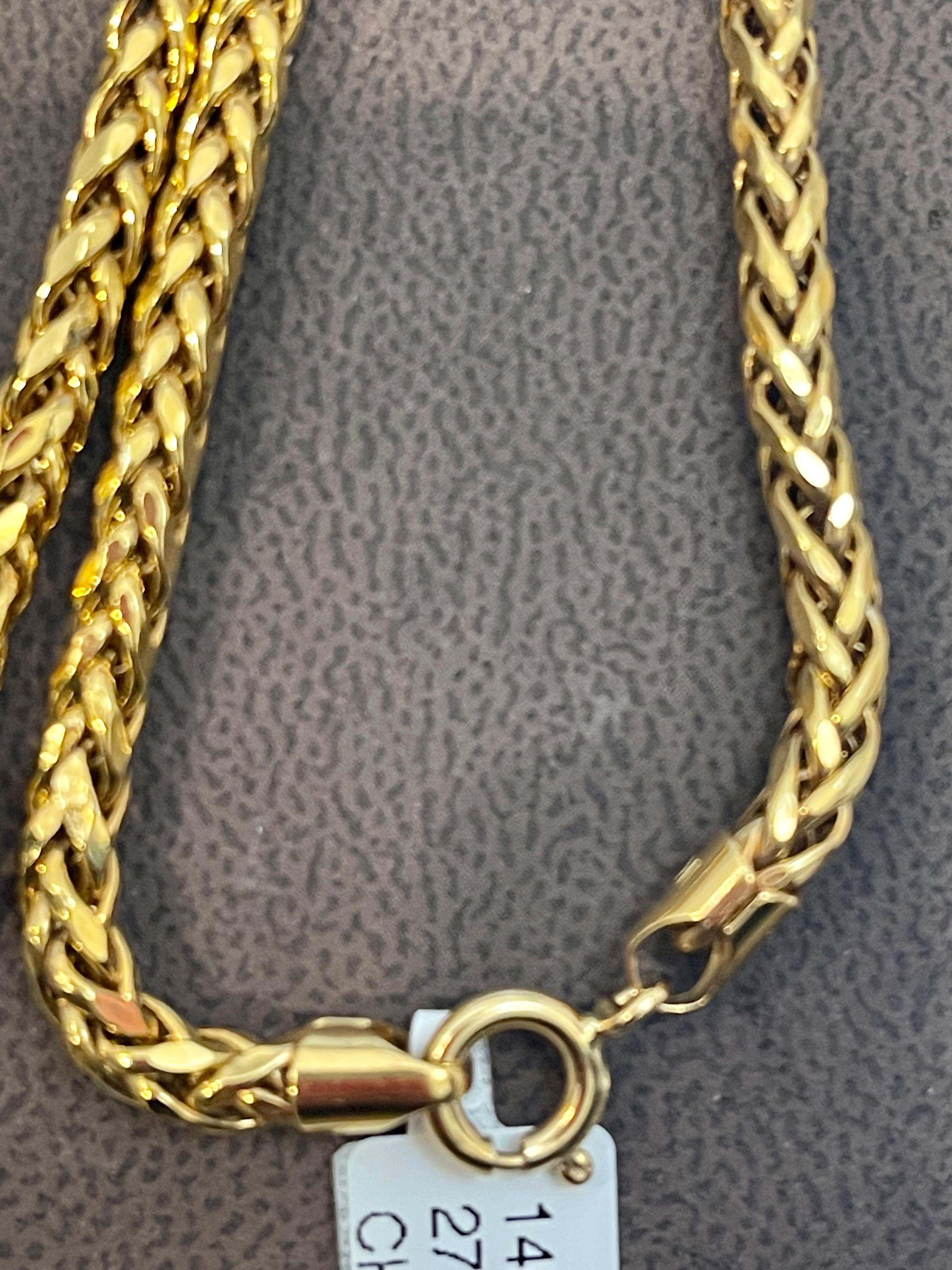 Vintage 14 Karat Yellow Gold 18 Gm Franco Chain Necklace 1
