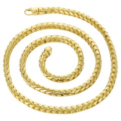 Vintage 14 Karat Yellow Gold 18 Gm Franco Chain Necklace