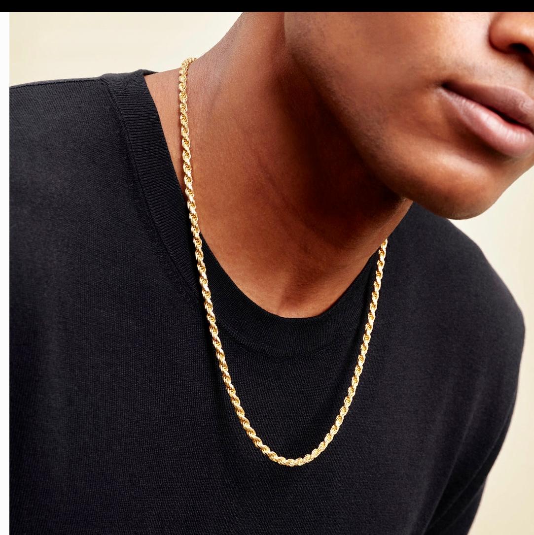 Vintage 14 Karat Yellow Gold 20.5 Gm, Rope Chain Necklace For Sale 4