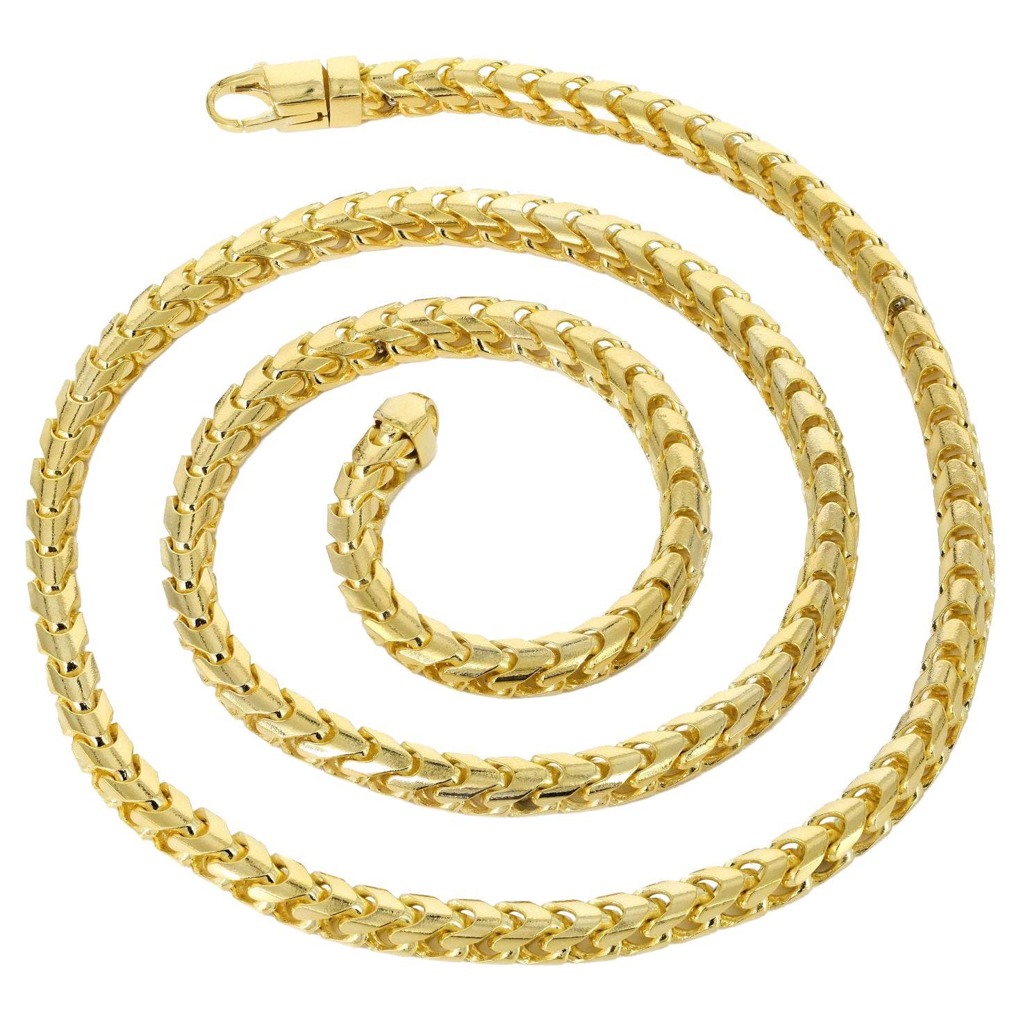 Vintage 14 Karat Yellow Gold 25 Gm Franco Chain Necklace