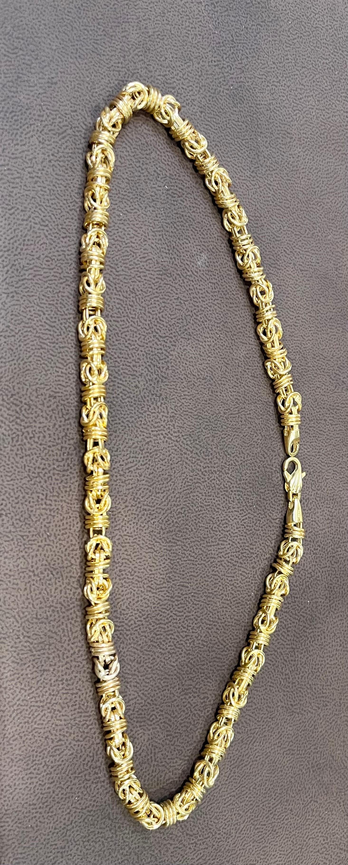 14 Karat Gelbgold 28,5 Gm, gedrehte Kette Halskette im Angebot 1