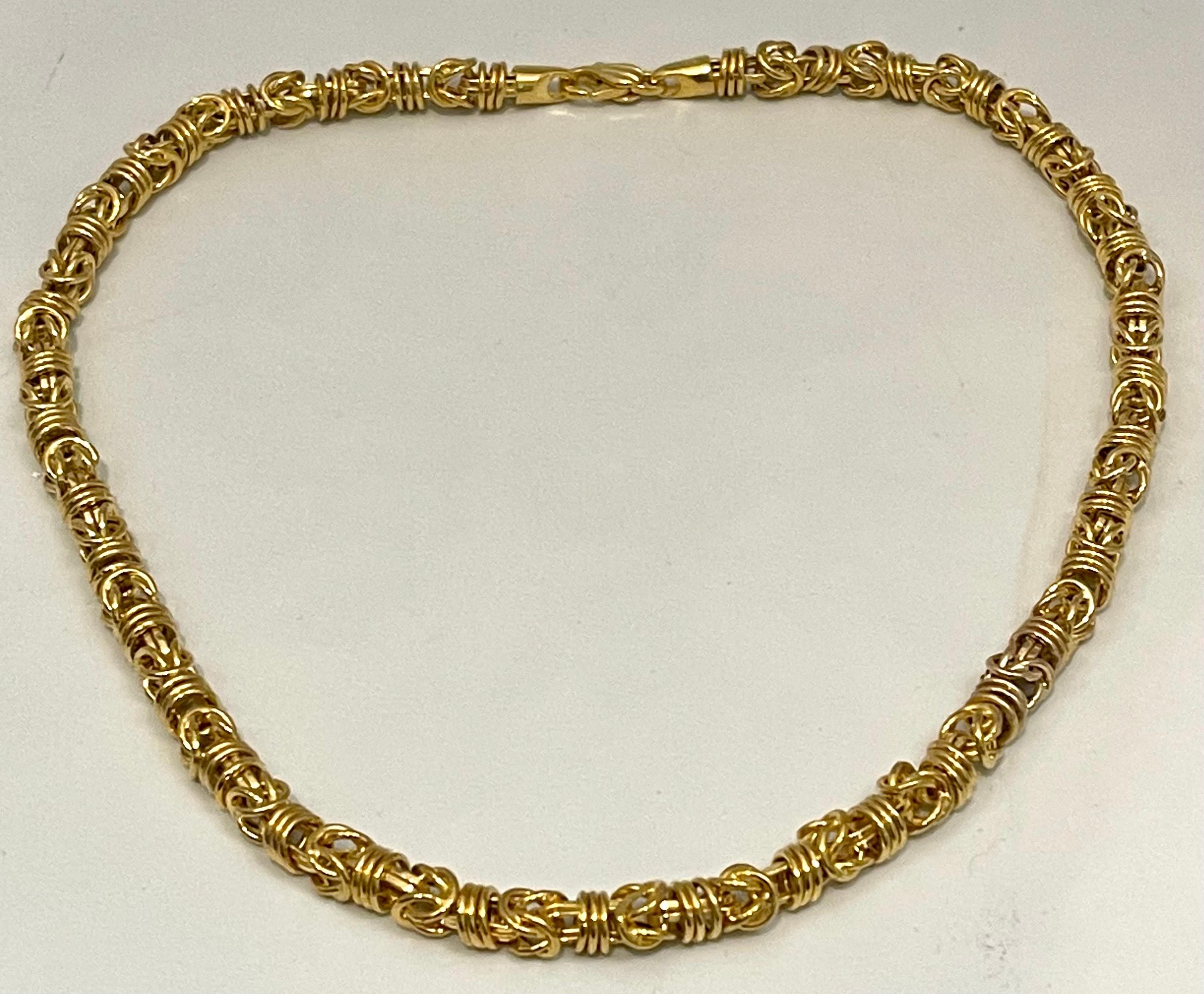 Collana vintage in oro giallo 14 carati da 28,5 grammi con catena ritorta 3