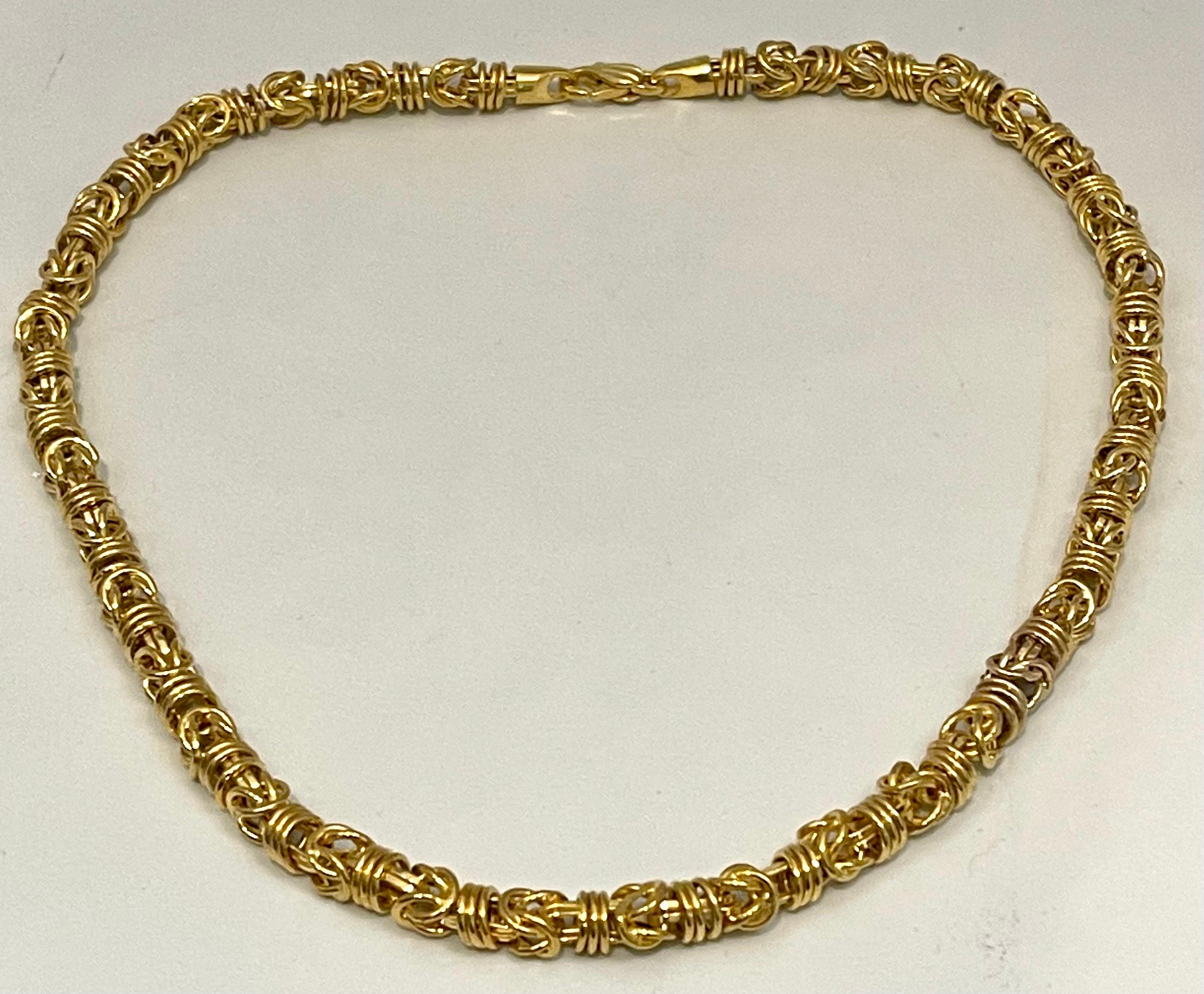 Collier à chaîne torsadé vintage en or jaune 14 carats 28,5 gm en vente 3