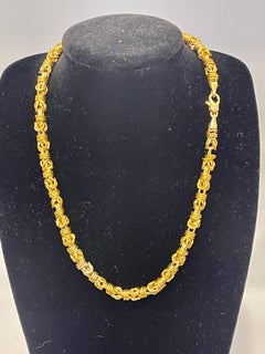 Vintage 14 Karat Yellow Gold 28.5 Gm, Twisted Chain Necklace