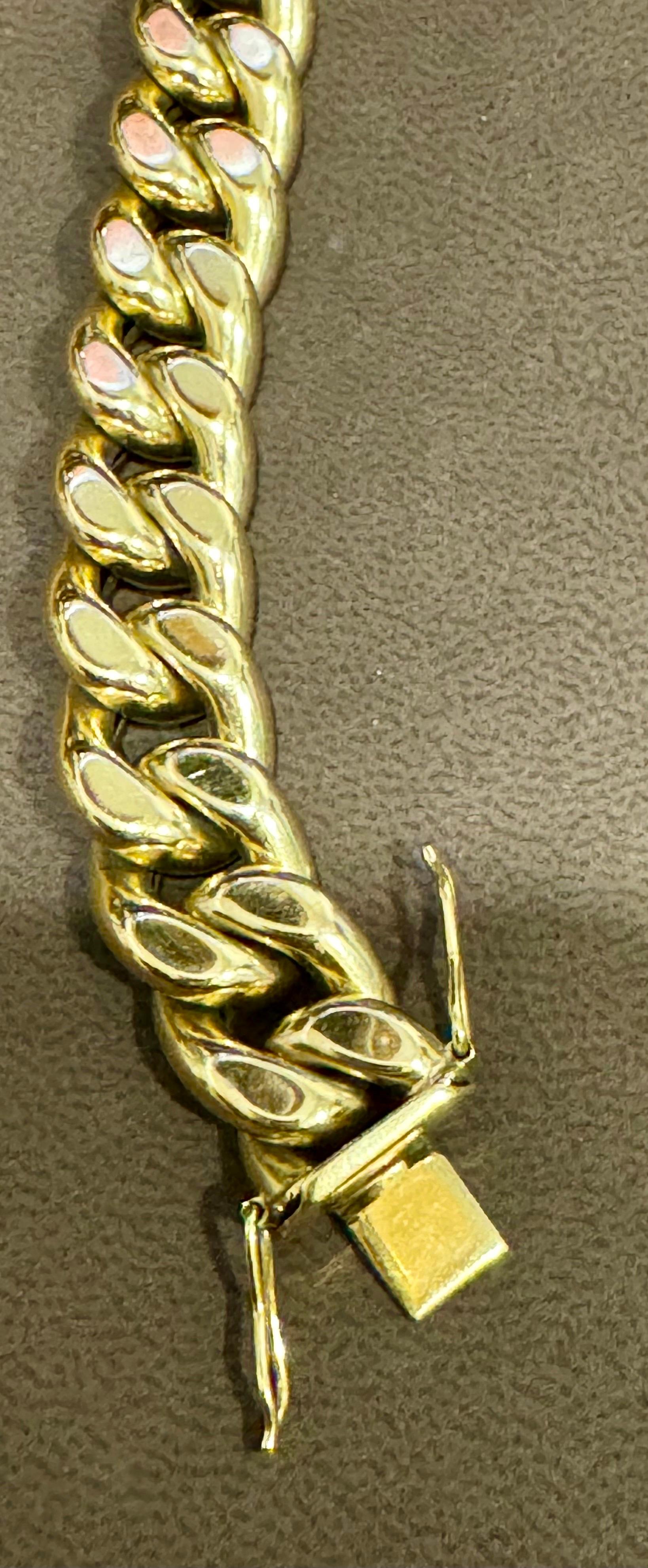 Vintage 14 Karat Yellow Gold 33.4Gm Cuban link Bracelet Unisex, 7.75 INCH For Sale 8