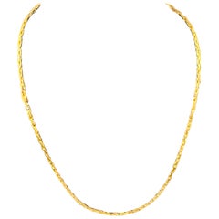 Vintage 14 Karat Yellow Gold 5.8 Gm Chain Necklace 18 Inch Long, 2.2 MM