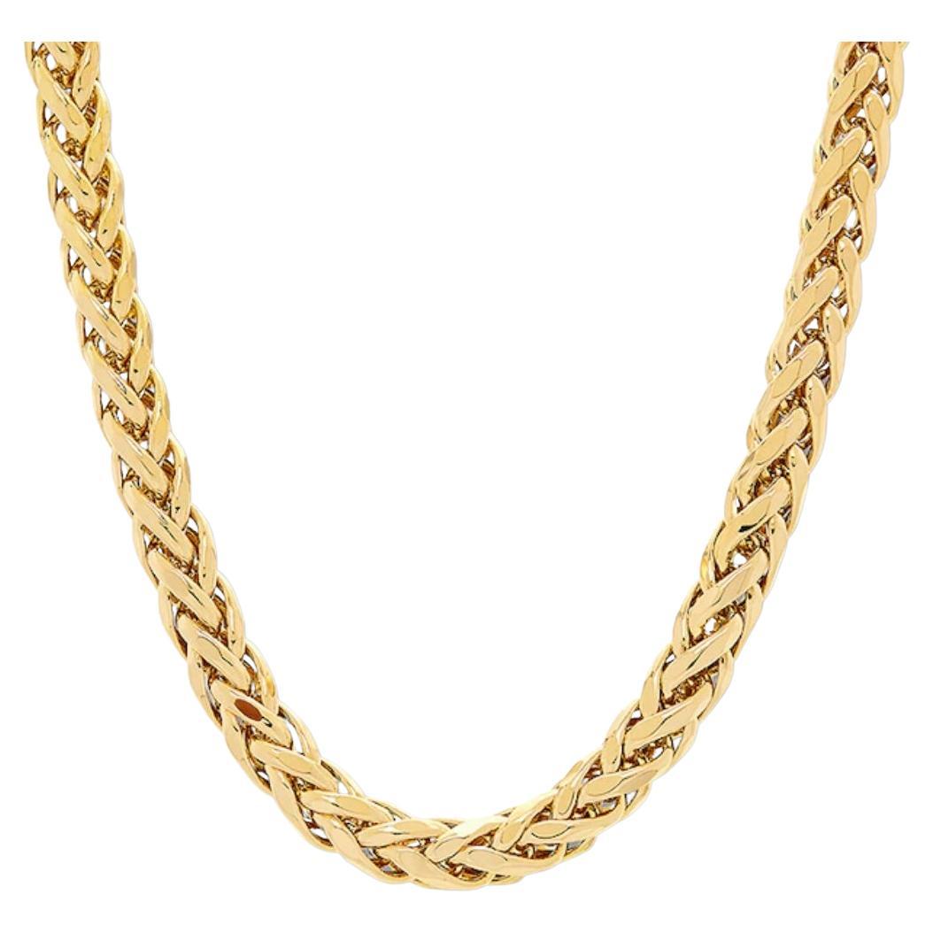 Vintage 14 Karat Yellow Gold 70 Gm, Wheat Chain Necklace Opera
