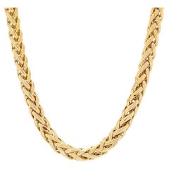 Vintage 14 Karat Yellow Gold 70 Gm, Wheat Chain Necklace Opera