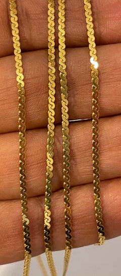 Vintage 14 Karat Yellow Gold 8 Gm Chain Necklace, 30 Inch Long