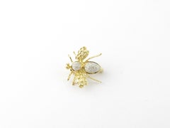 Vintage 14 Karat Yellow Gold and Diamond Bee Pin/Brooch
