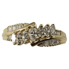 Antique 14 Karat Yellow Gold and Diamond Ring