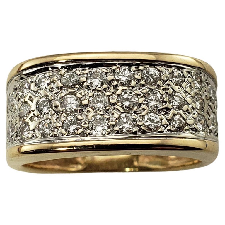 Vintage 14 Karat Yellow Gold and Diamond Ring For Sale at 1stDibs