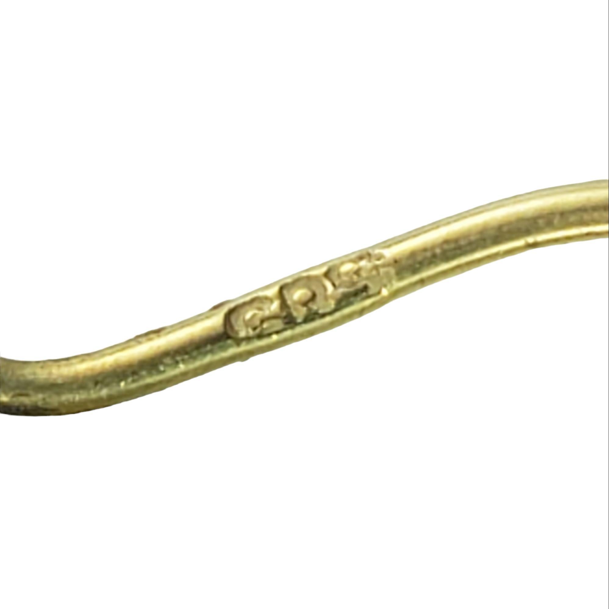 Vintage 14 Karat Yellow Gold and Enamel Dangle Earrings 2