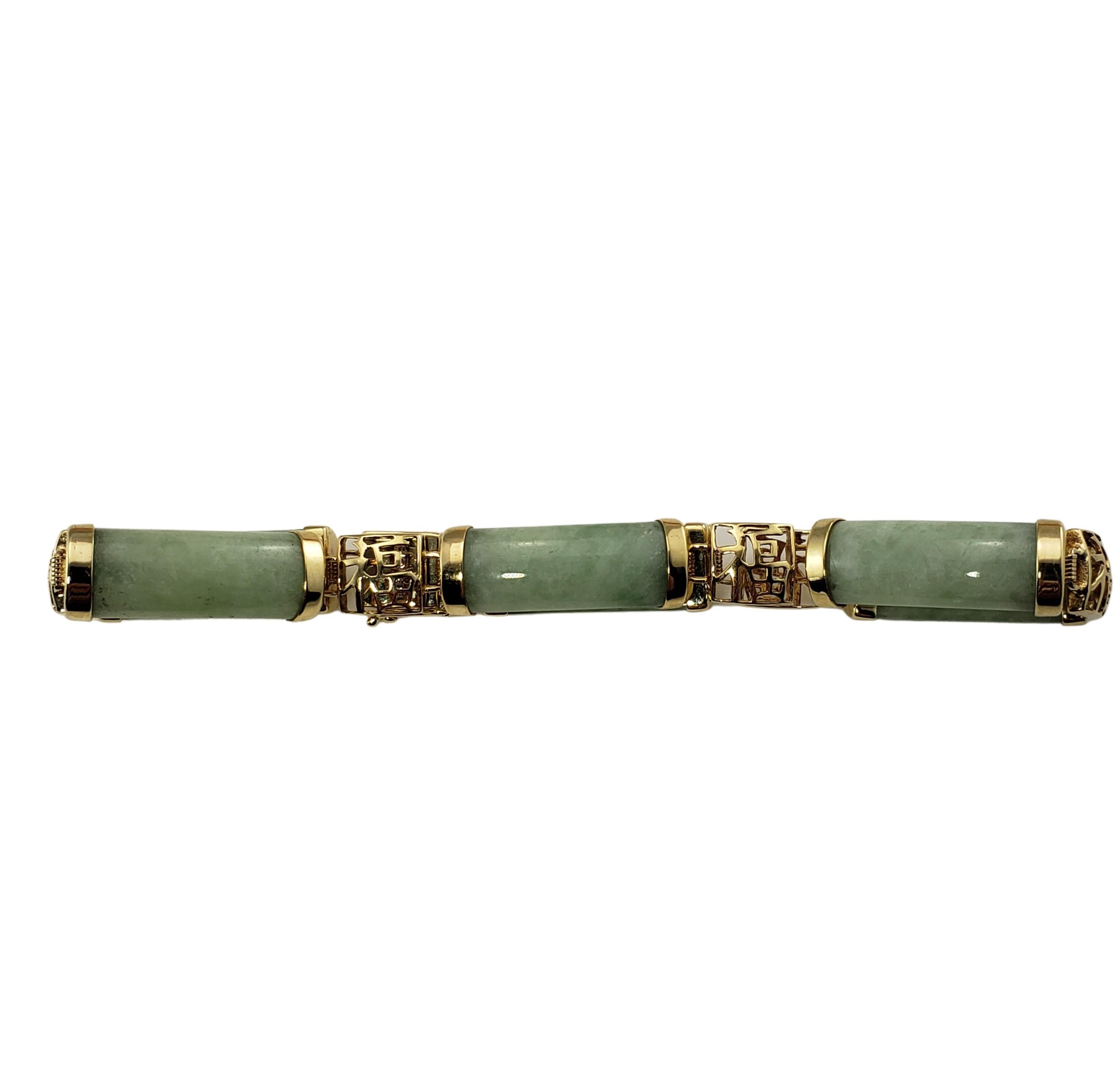 Armband aus 14 Karat Gelbgold und Jade Damen