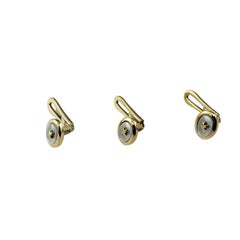 14 Karat Yellow Gold and Mother of Pearl Buttons