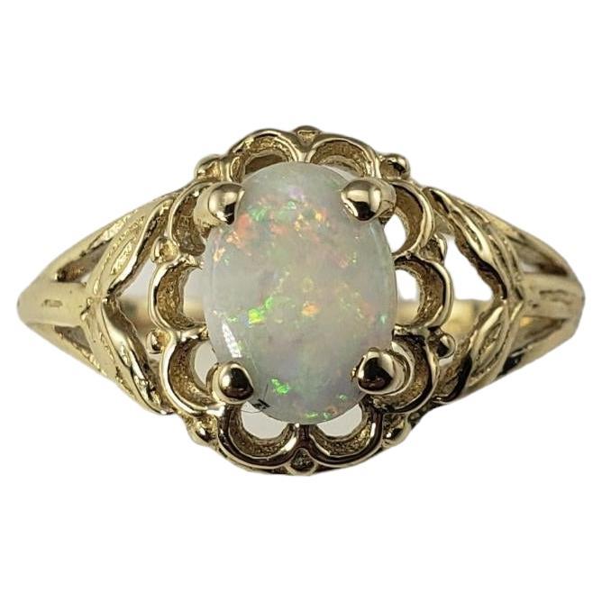 Vintage 14 Karat Gelbgold und Opal Ring Größe 7 #15312, Vintage