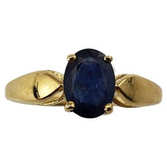 14 Karat Yellow Gold and Sapphire Ring