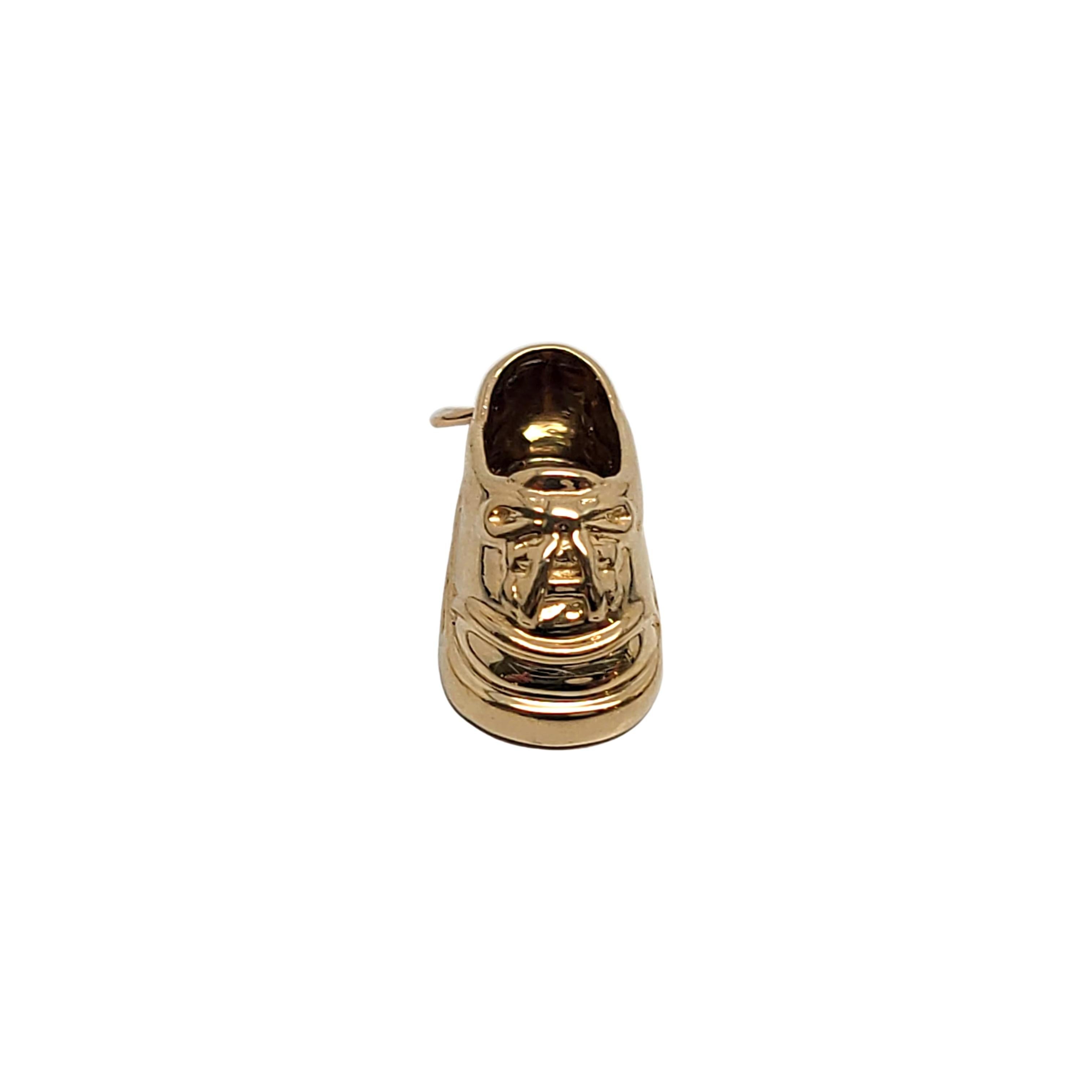 gold baby bootie charm