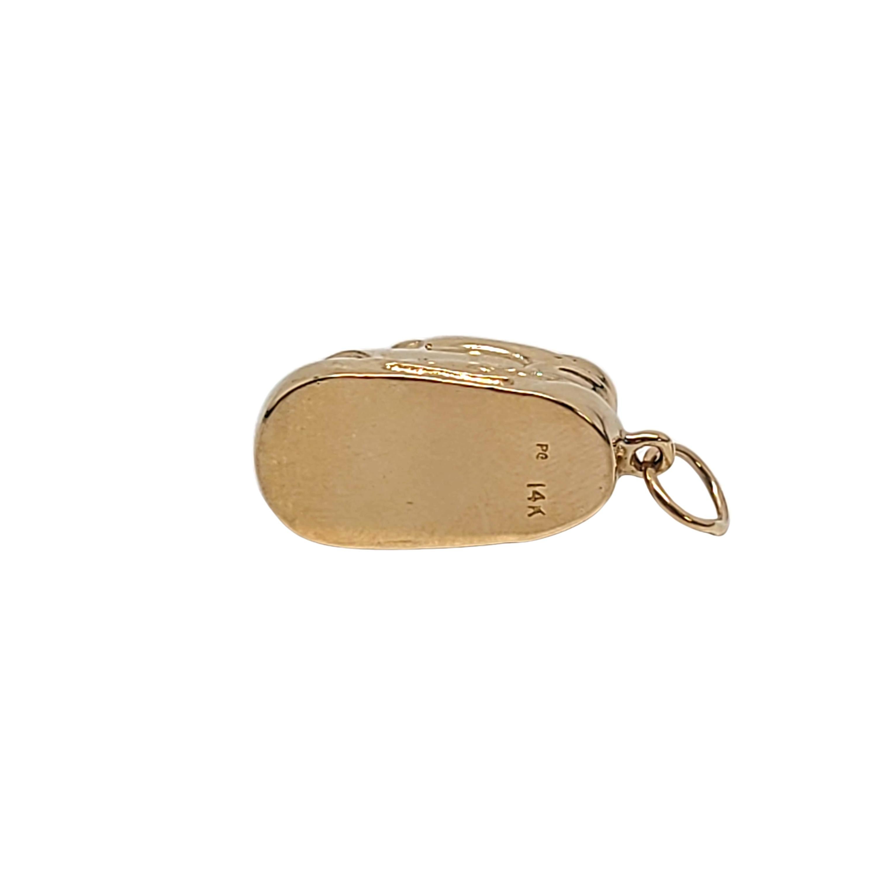 Vintage 14 Karat Yellow Gold Baby Shoe Charm 1