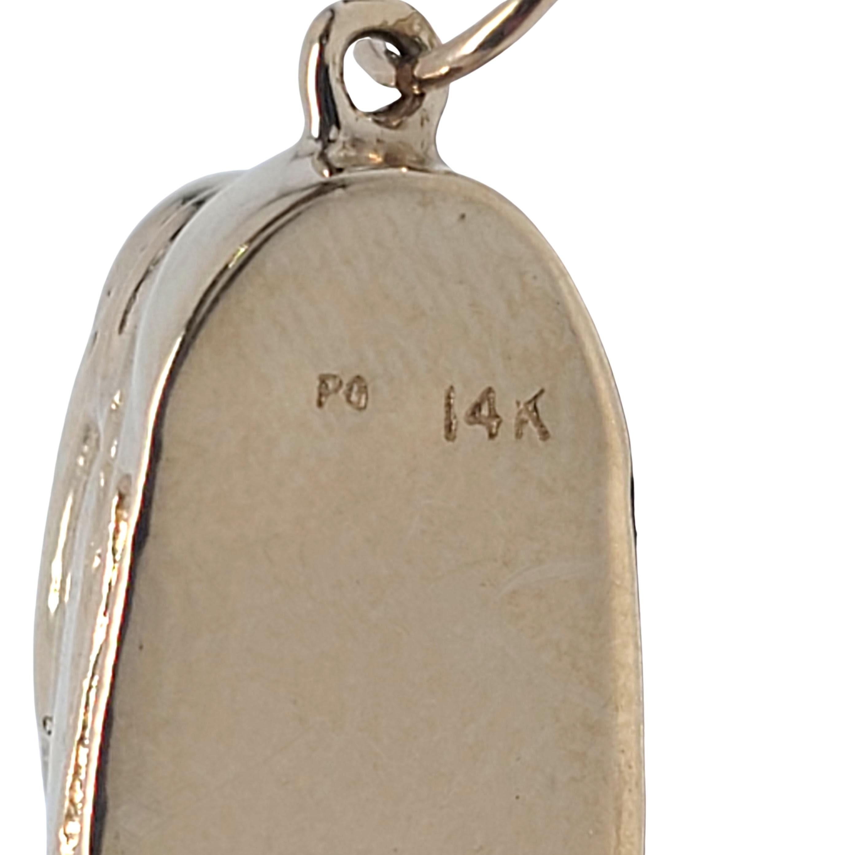 Vintage 14 Karat Yellow Gold Baby Shoe Charm 2