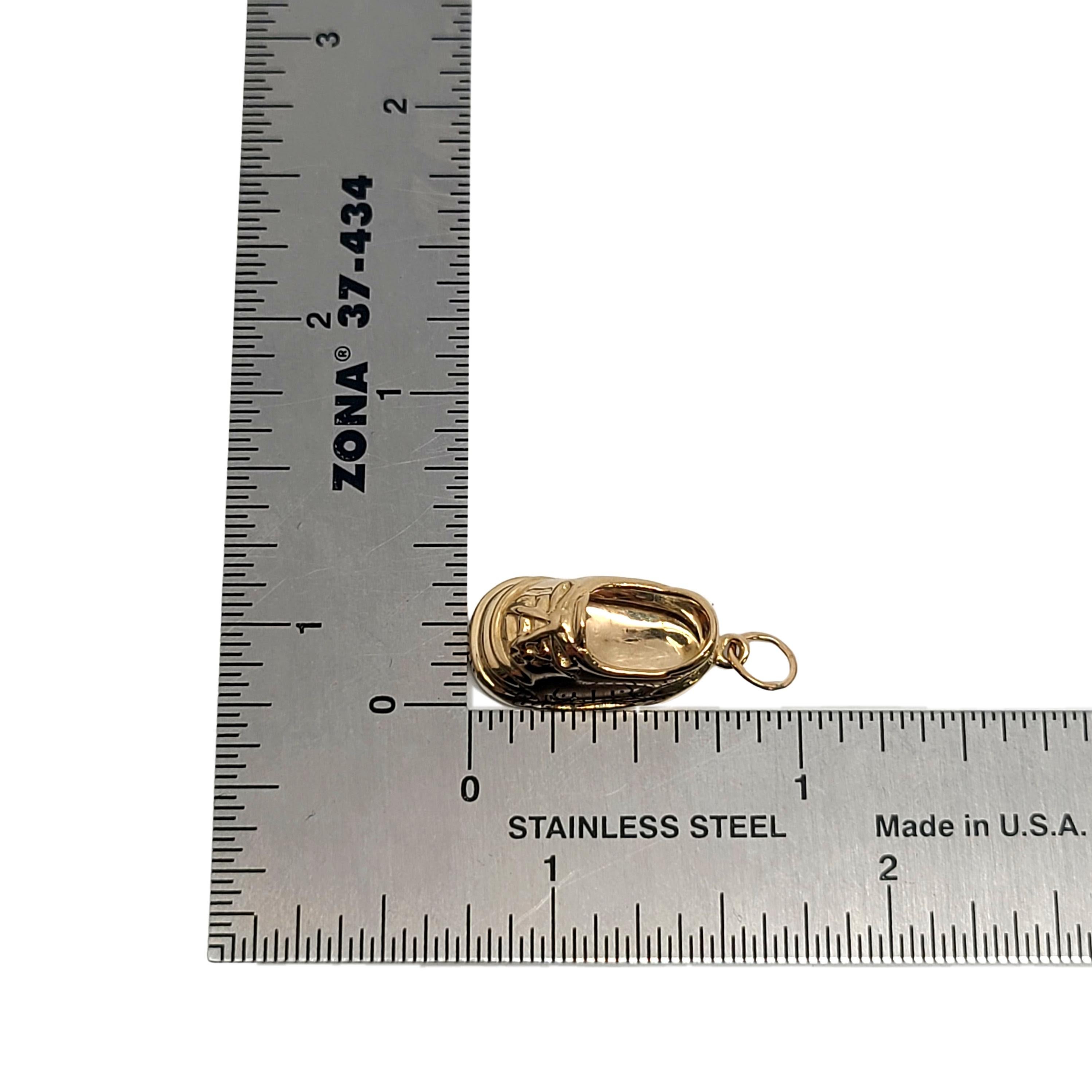 Vintage 14 Karat Yellow Gold Baby Shoe Charm 3