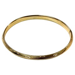 Vintage 14 Karat Yellow Gold Bangle Bracelet