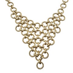 14 Karat Yellow Gold Bib Necklace