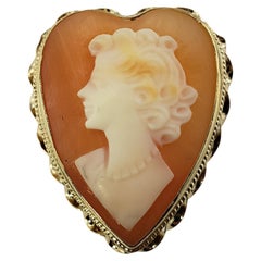 14 Karat Yellow Gold Cameo Heart Ring