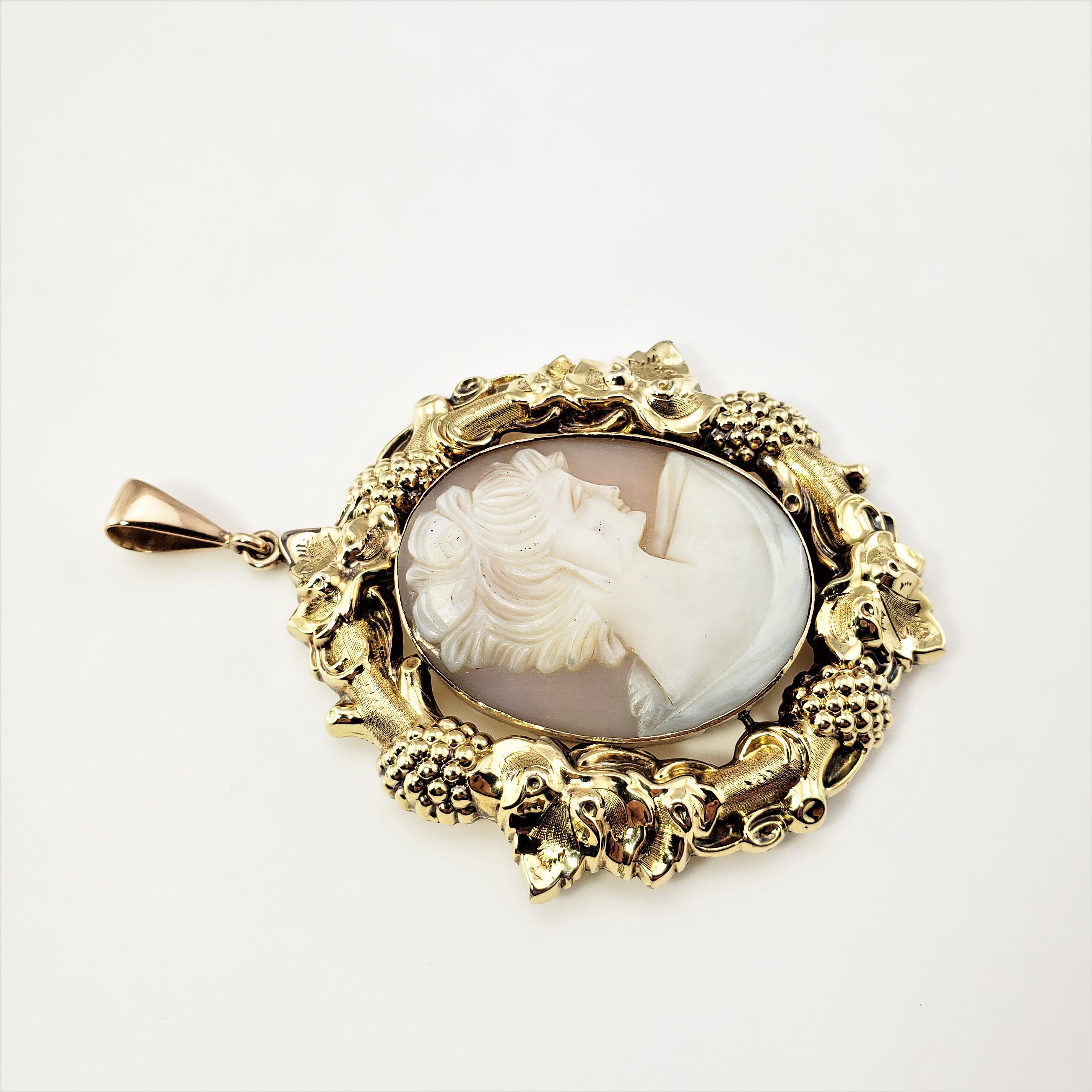 cameo necklace gold