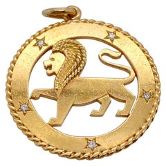 Vintage 14 Karat Yellow Gold Cartier Leo Charm