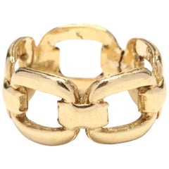 Vintage 14 Karat Yellow Gold Chain Link Ring