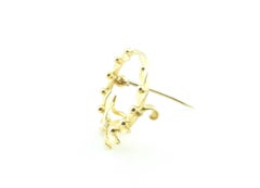 Vintage 14 Karat Yellow Gold Circle Wreath Pin #1802