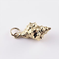 Vintage 14 Karat Yellow Gold Conch Shell Charm