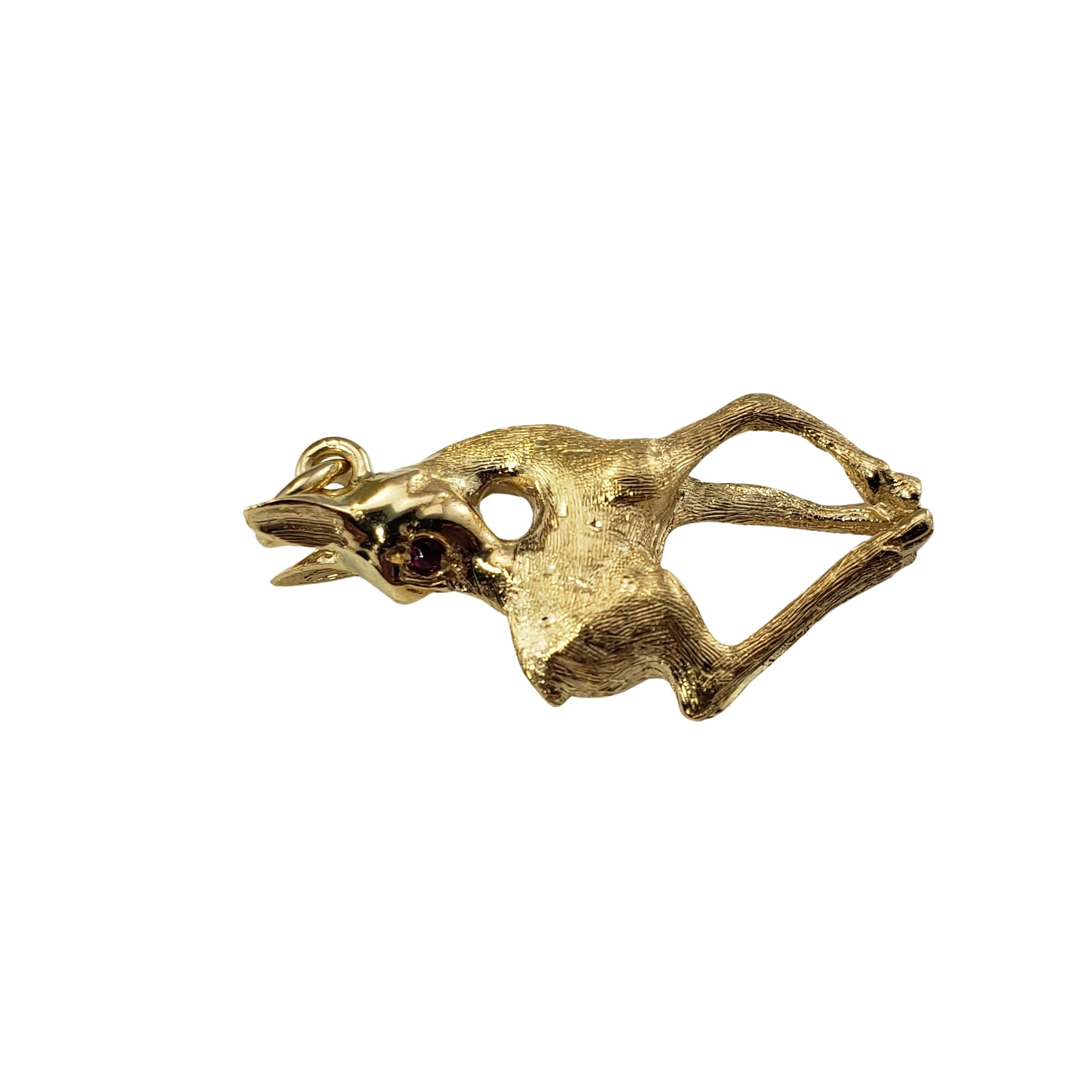 gold deer pendant