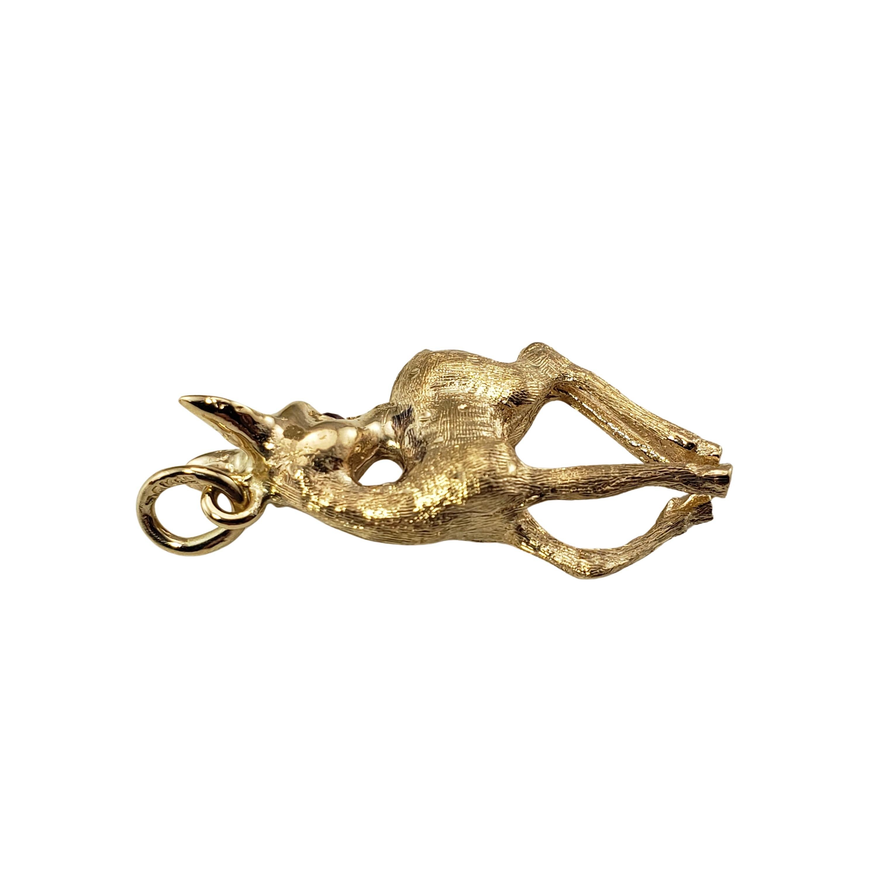14 Karat Yellow Gold Deer Charm In Good Condition For Sale In Washington Depot, CT