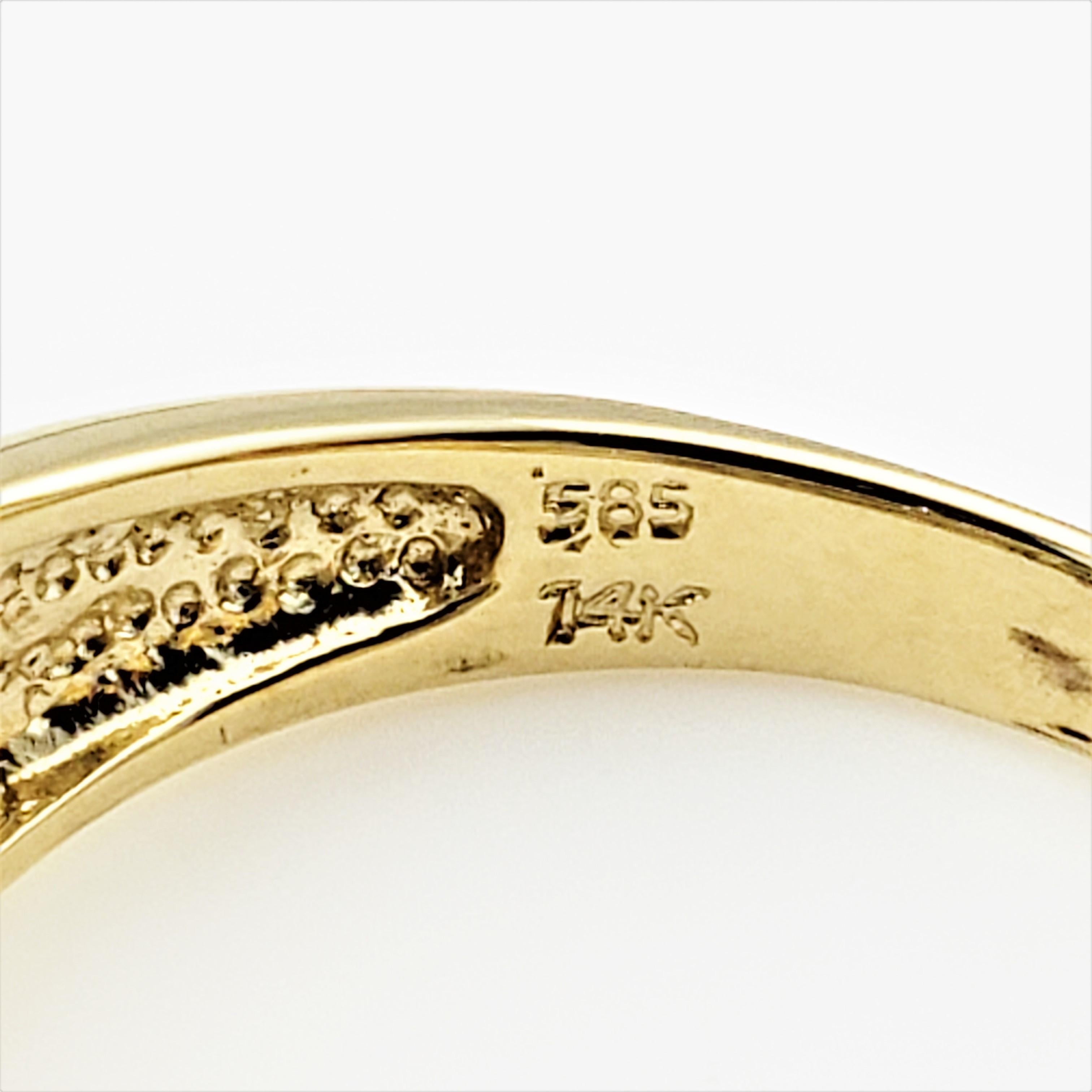 Bague vintage en or jaune 14 carats avec nœud de diamant en vente 1