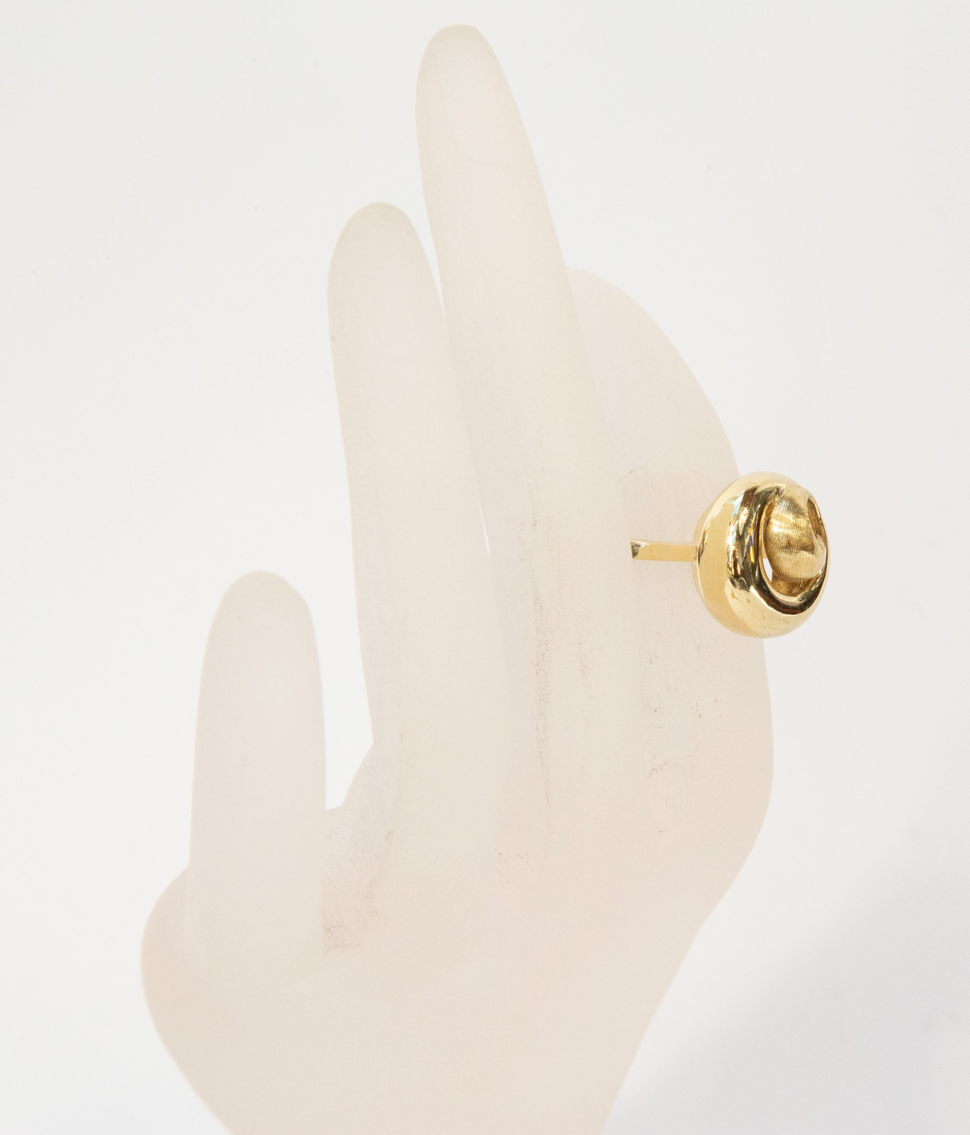 Vintage-Modering aus 14 Karat Gelbgold mit spiralförmiger Form im Angebot 7