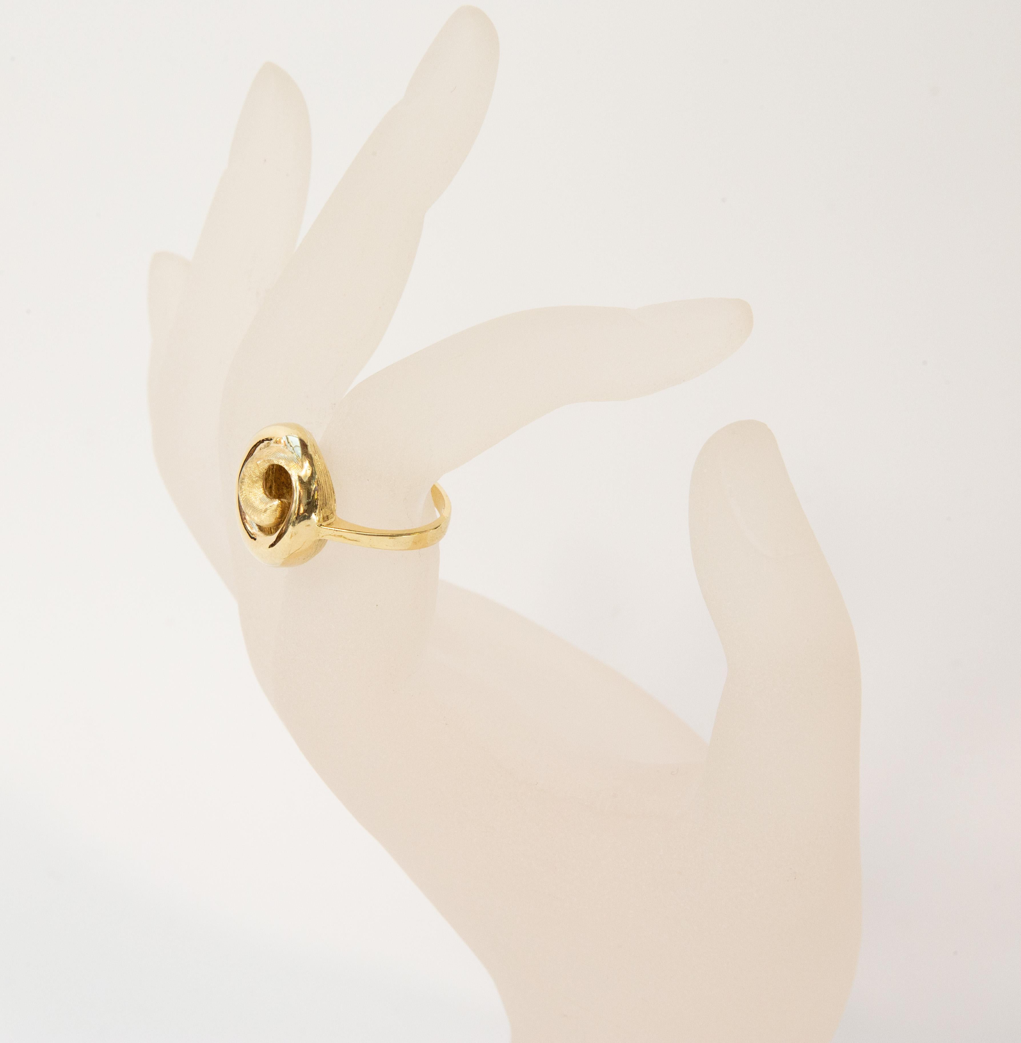 Vintage-Modering aus 14 Karat Gelbgold mit spiralförmiger Form im Angebot 8