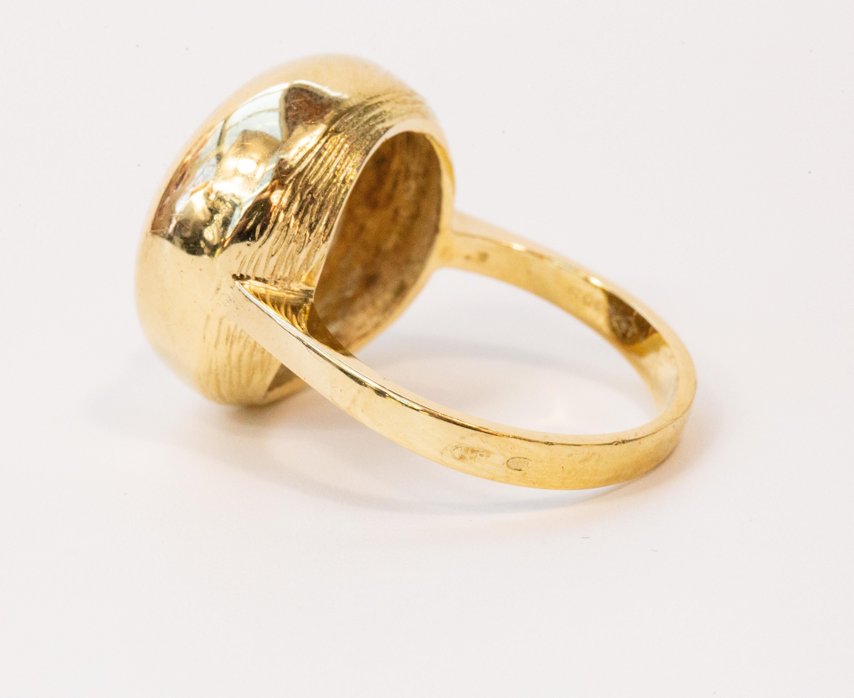 Vintage-Modering aus 14 Karat Gelbgold mit spiralförmiger Form im Angebot 3