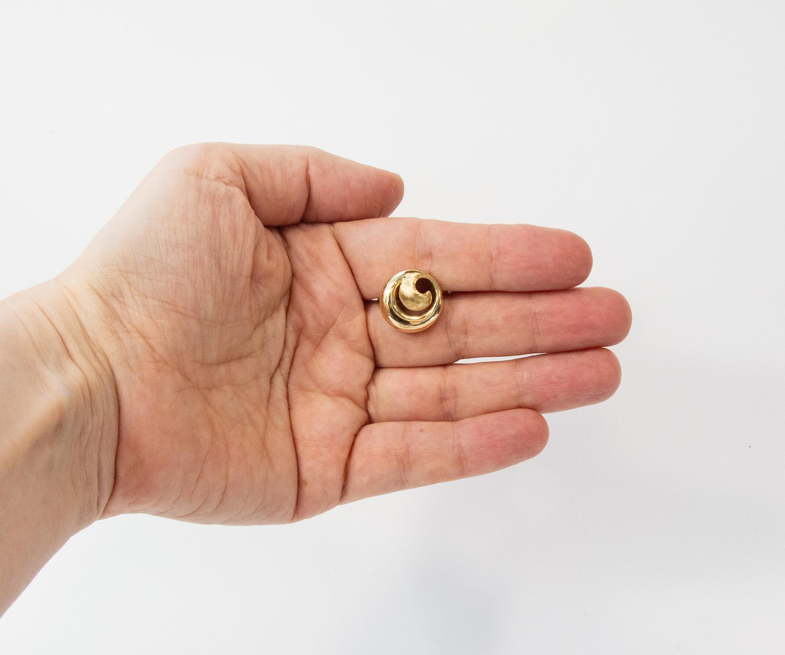 Vintage-Modering aus 14 Karat Gelbgold mit spiralförmiger Form im Angebot 4