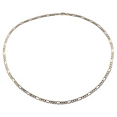 Vintage 14 Karat Yellow Gold Figaro Chain Necklace #15352