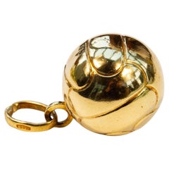 Vintage 14 Karat Yellow Gold Football Charm