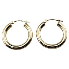 Vintage 14 Karat Yellow Gold Hoop Earrings #15348