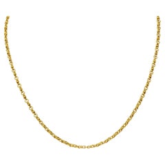 Vintage 14 Karat Gelbgold Unendlichkeits-Gliederkette Halskette