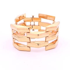 Vintage 14 Karat Yellow Gold Link Bracelet 7.5 inch 64.8 Grams
