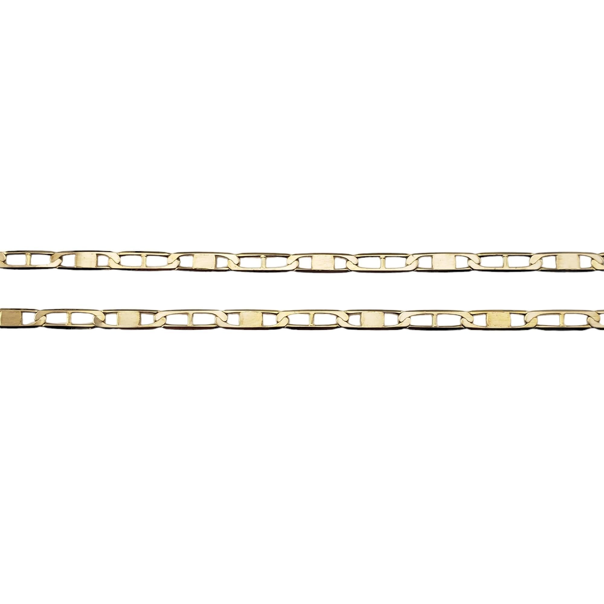 Women's or Men's Vintage 14 Karat Yellow Gold Link Necklace #15351 For Sale