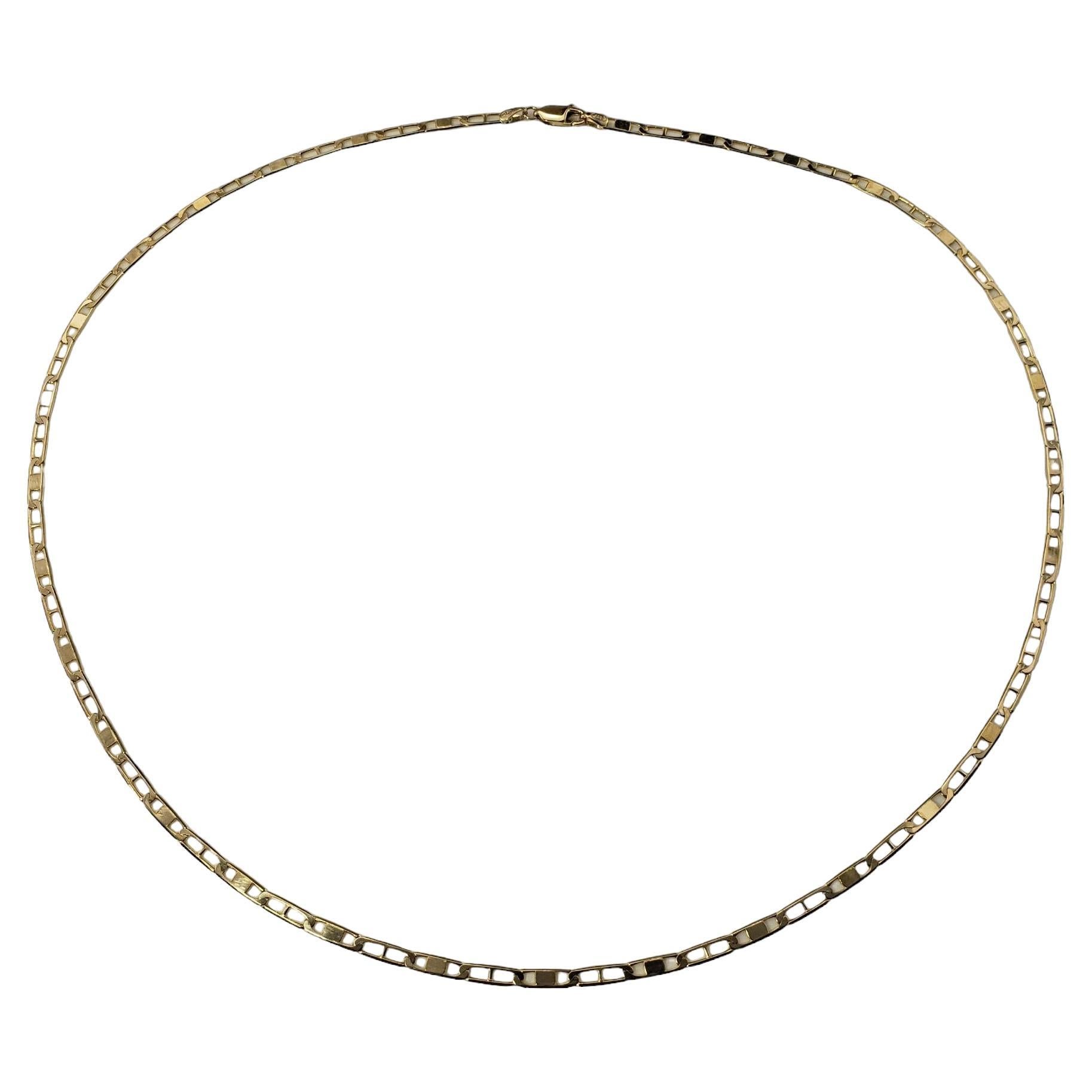 Vintage 14 Karat Yellow Gold Link Necklace #15351 For Sale