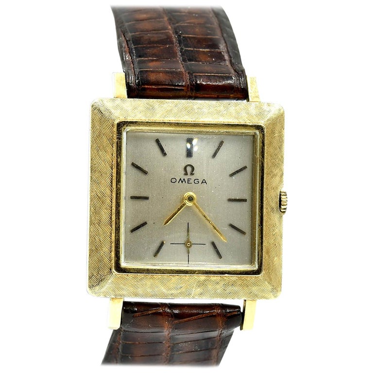 Vintage 14 Karat Yellow Gold Omega Dress Watch Caliber 302 at 1stDibs