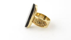 Vintage 14 Karat Yellow Gold Onyx Ring