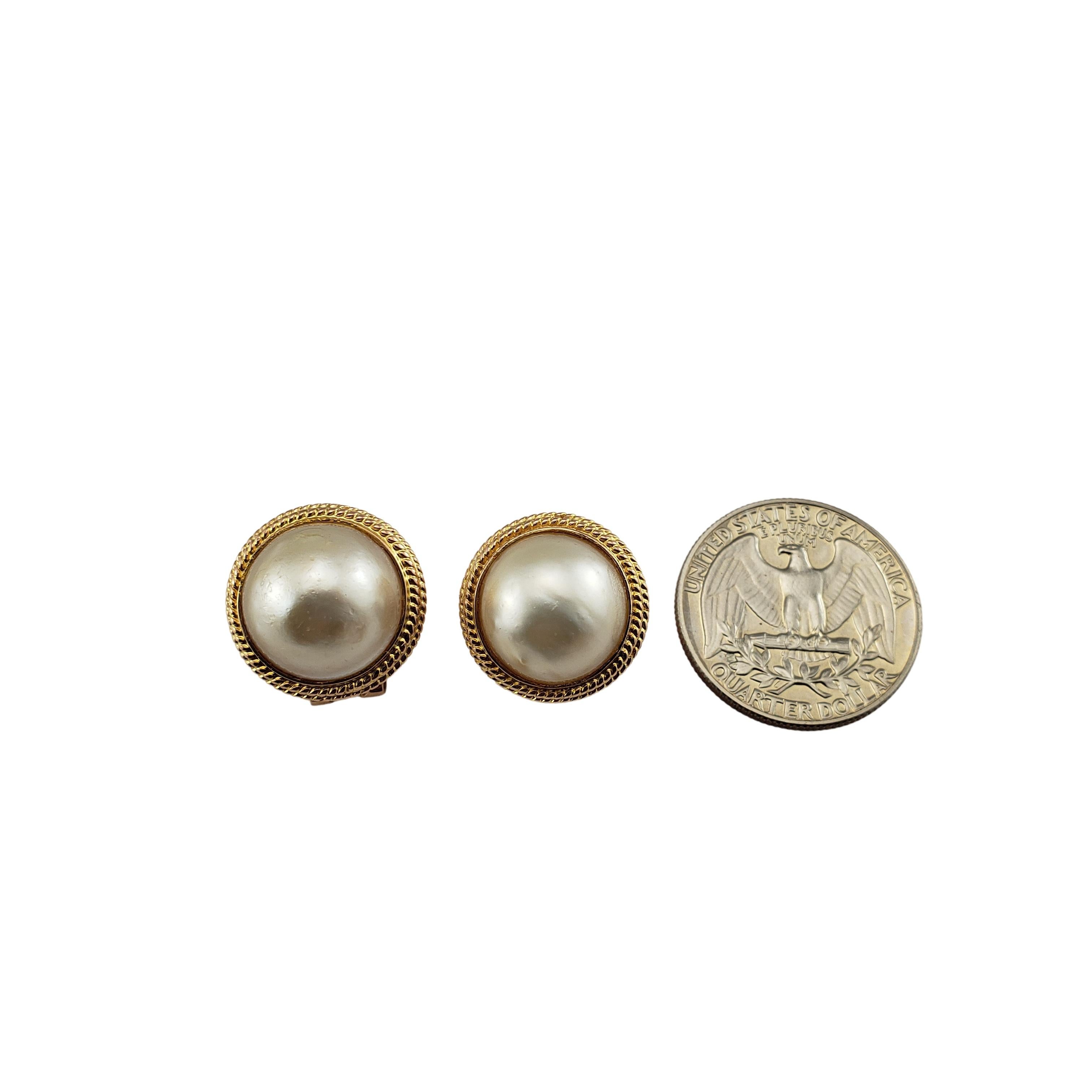 14 Karat Gelbgold Perlenohrringe 2